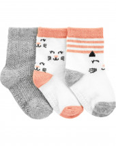 3-Pack Kitty Socks