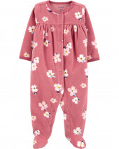 Floral Snap-Up Fleece Sleep & Play