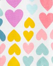 1-Piece Hearts 100% Snug Fit Cotton Footless PJs