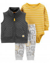 3-Piece Lion Little Vest Set