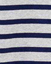 Striped 2-Way Zip Cotton Footed Sleep & Play
