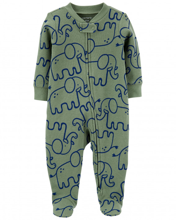 Elephant 2-Way Zip Cotton Sleep & Play