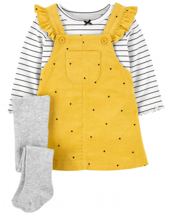 Комплект из 3 полосатых футболок и джемпера 3 Parçalı Zolaqlı Tee və Jumper Set