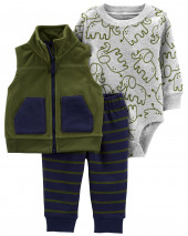 3-Piece Fleece Vest Set