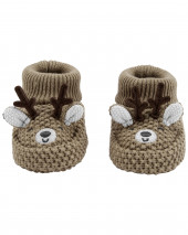Baby Christmas Reindeer Crochet Booties