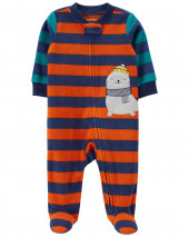 Baby Striped 2-Way Zip Fleece Sleep & Play