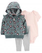 Baby 3-Piece Leopard Little Jacket Set