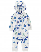 Baby Floral Hooded Jumpsuit