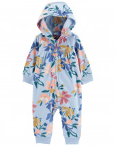 Baby Floral Fleece Jumpsuit