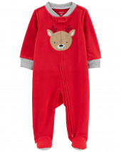 Baby Reindeer Zip-Up Fleece Sleep & Play