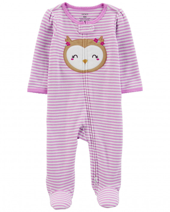 Baby Owl 2-Way Zip Cotton Sleep & Play